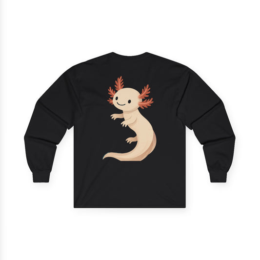 Axolotl Long Sleeve Tee — Cute Aquatic Salamander Graphic Shirt